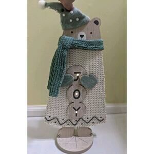 St Nicholas Square Jingling Juniper 15" Bear Joy Lighted LED New 6 Hours Timer